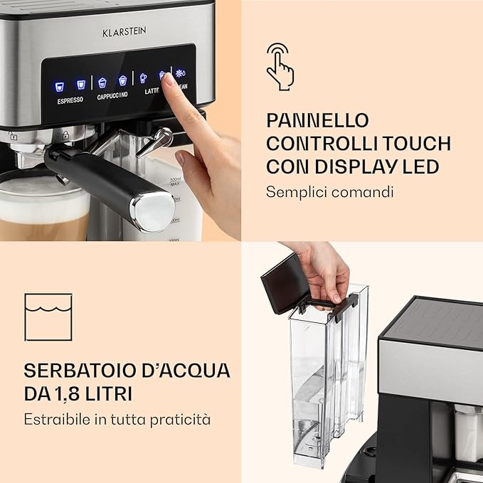 Máquina de Espresso Automática con Espumador y Calienta Tazas 1.8L miniatura 6