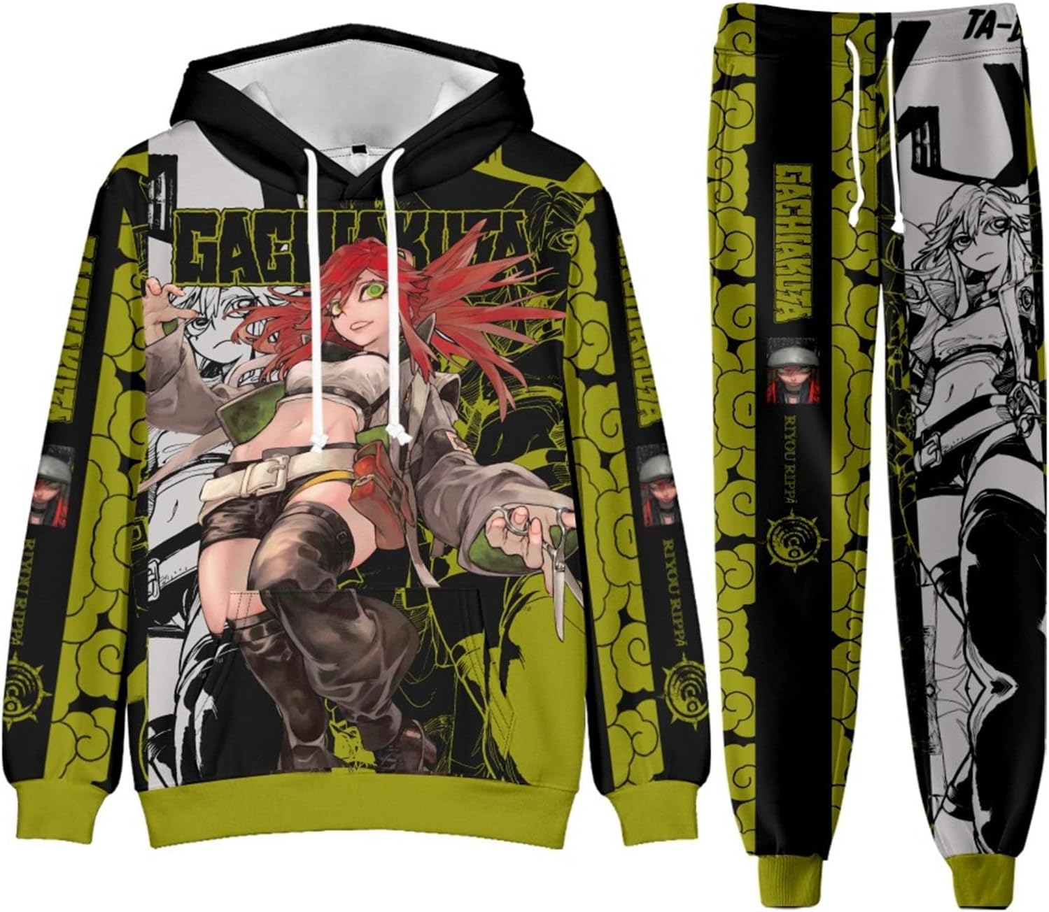 Anime Gachiakuta Hoodie and Pants Set Sweatshirt Sweater Pullover Sweatpants Fleece