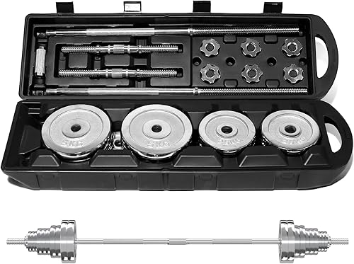 Miniatura 2 de VIVITORY Juego de mancuernas de fitness, juegos de peso ajustable de hasta 4466 libras, con varilla de conexión de metal utilizada como barra, pesas