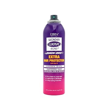 بخاخ حماية الشعر EBIN NEW YORK Wonder Weave Bond 6.08 Fl Oz حاجز حماية خفيف الوزن لفروة الرأس والشعر Quick Weave Bond Glue Shield لأسلوب مريح وطويل الأمد واستخدام يومي