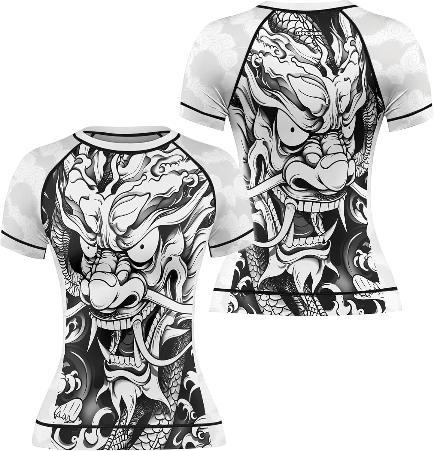 FORMONIES Samurai Rash Guard for Women – Short Sleeve Base Layer for No-Gi BJJ Jiu Jitsu MMA Grappling