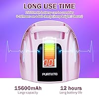 Vista 2 de Lámpara UV LED Profesional Recargable de 96W Portátil Inalámbrica para Uñas con Base de Acero Inoxidable Extraíble, 4 Configuraciones