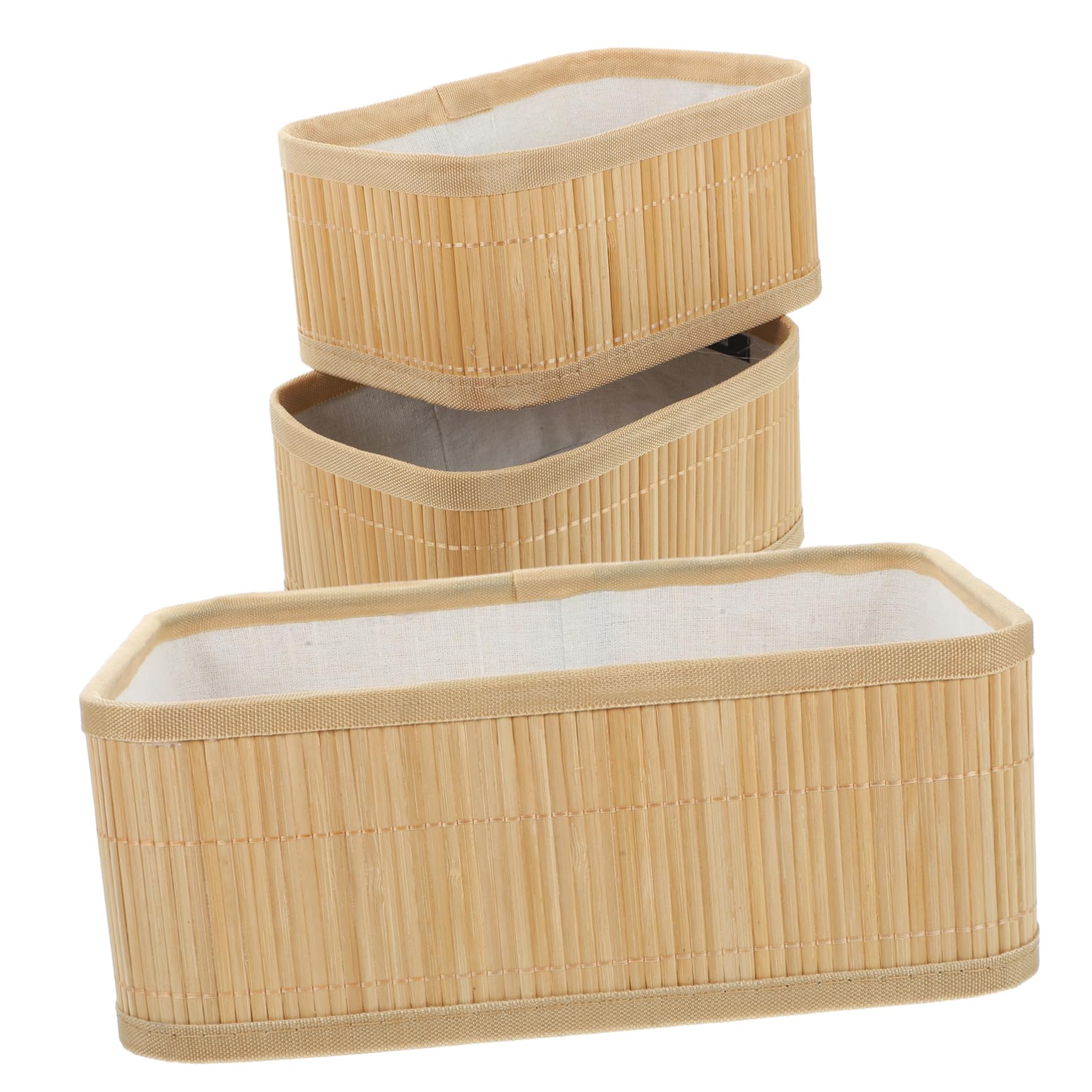 Panier de rangement bambou pour organiser votre salon et vos cosmétiques