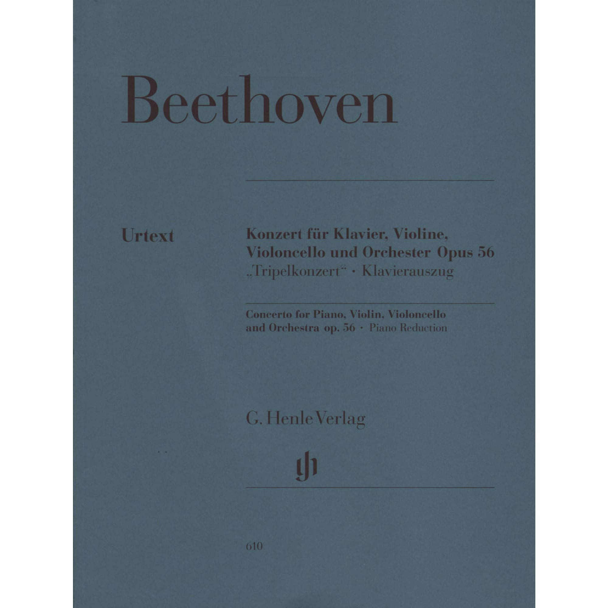 Concerto C Maggiore Op 56 Per Pianoforte Violino Violoncello E Orchestra Concertoã (edizione multilingue)