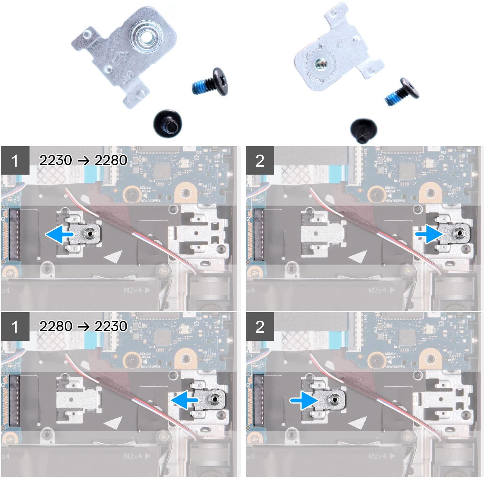 Deal4GO 2nd Second Slot M.2 SSD Support Bracket Metal Mounting MHKK8 0MHKK8 for Dell Alienware M15 Ryzen Edition R5 M15 R6 2021