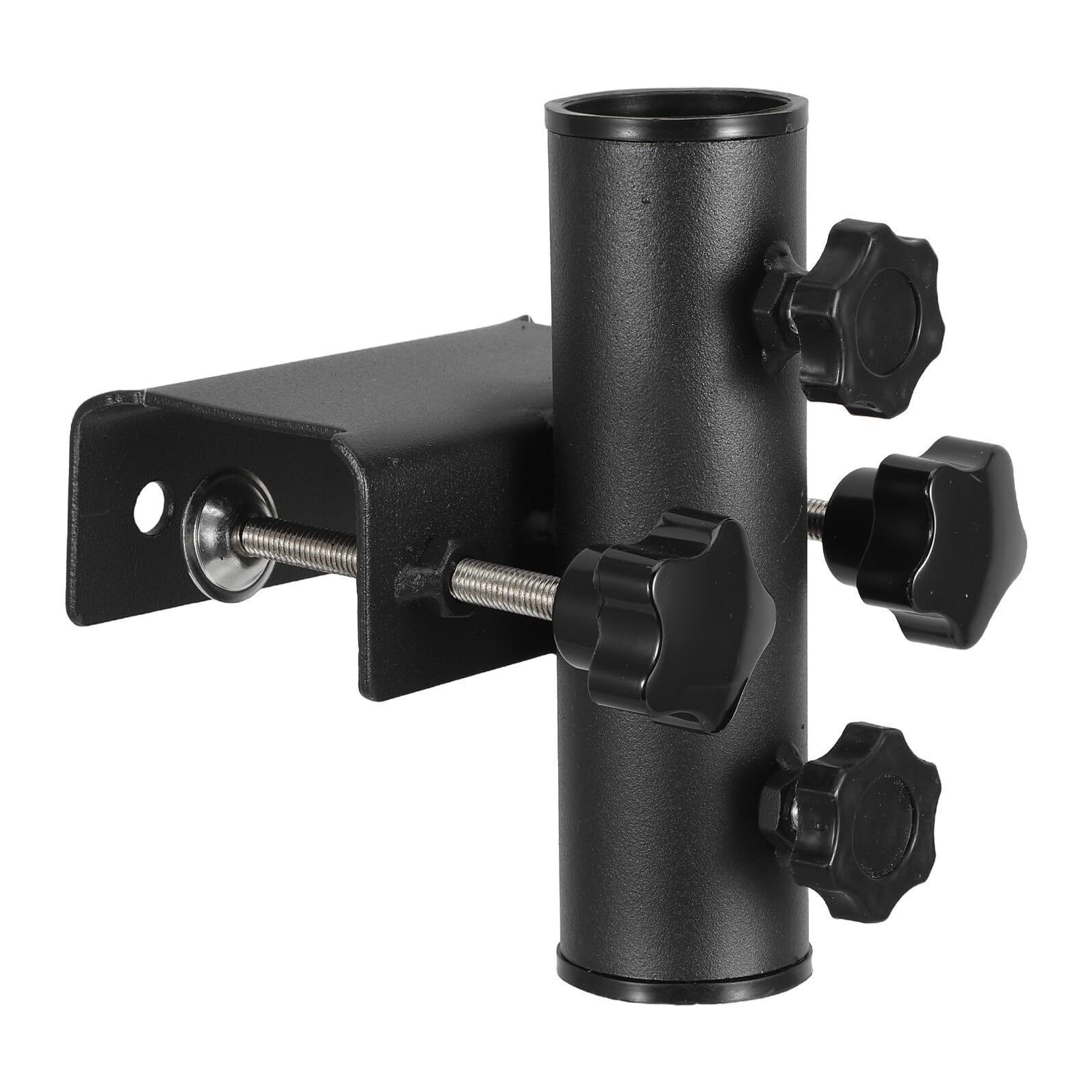 Support de parasol noir Toddmomy réglable pour balcon et clôture