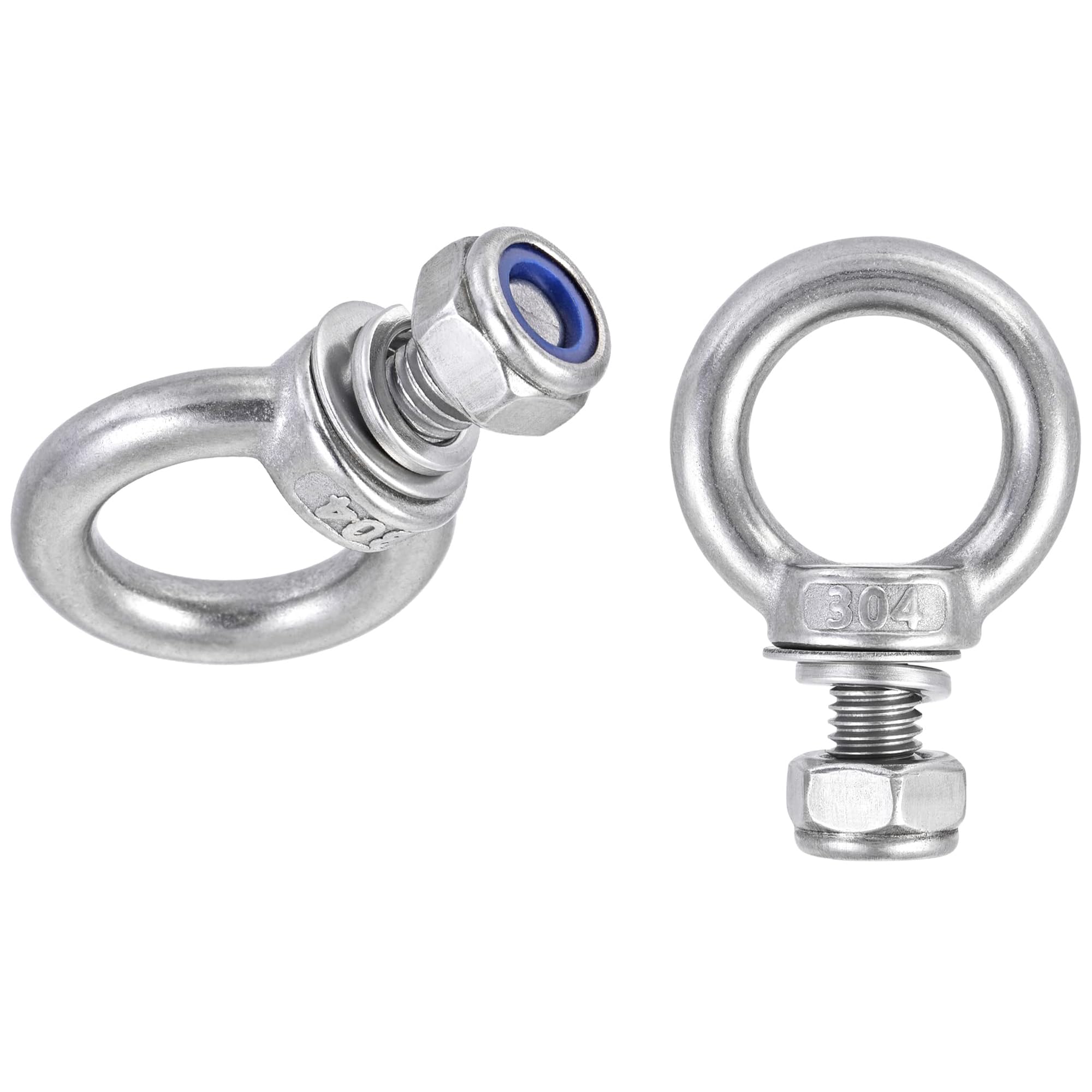 TA-VIGOR 2Pcs M10 x 18mm Lifting Long Eye Bolt, 304 Stainless Steel Wall Expansion Anchor Bolts