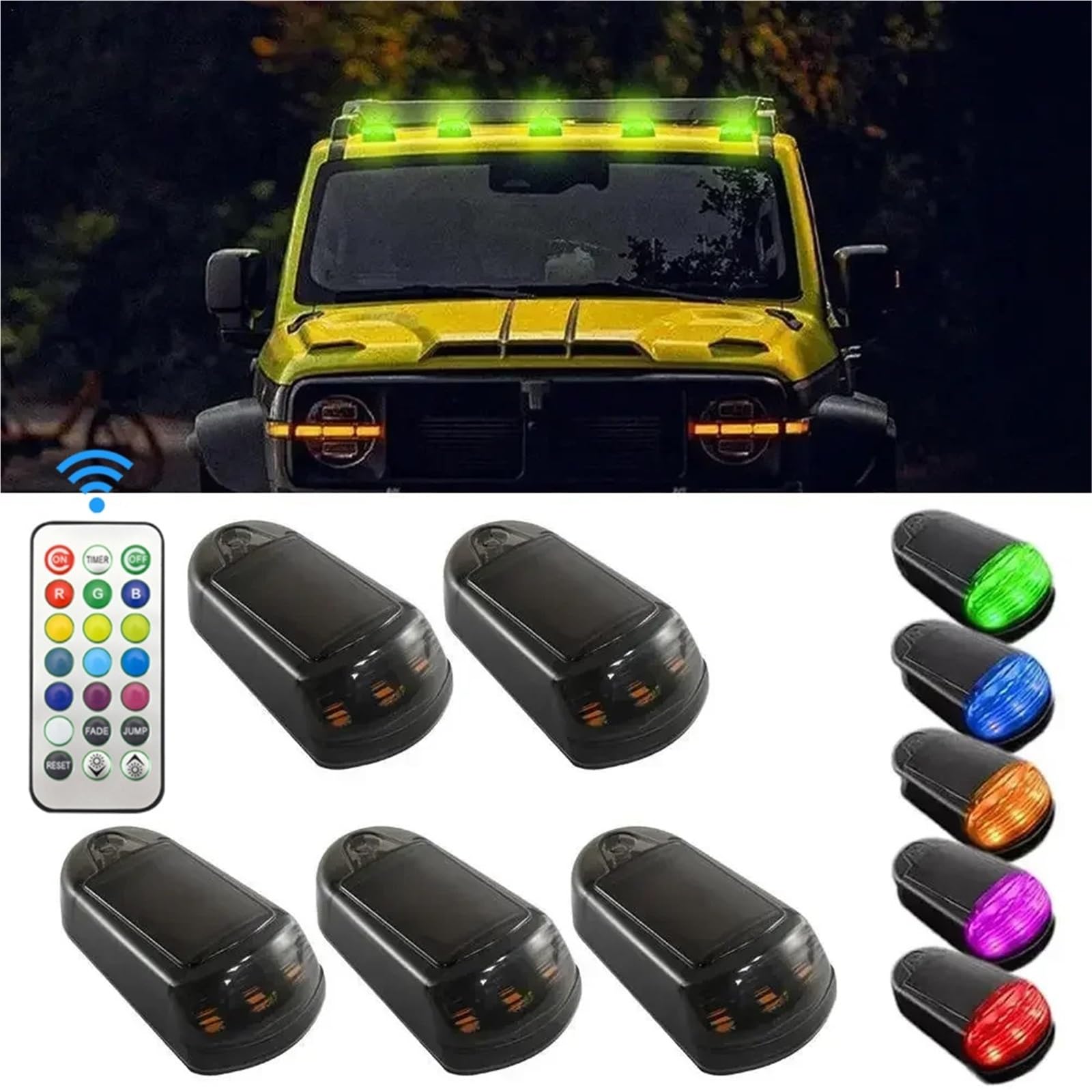 Luz Solar para Cabina Luces Solares For Cabina, Marcador De Techo De Cabina, 16 LED, F150, Uso Apto para Dodge RAM, Lámpara For Camioneta, Luz De Techo For Coche(10pcs White Light)