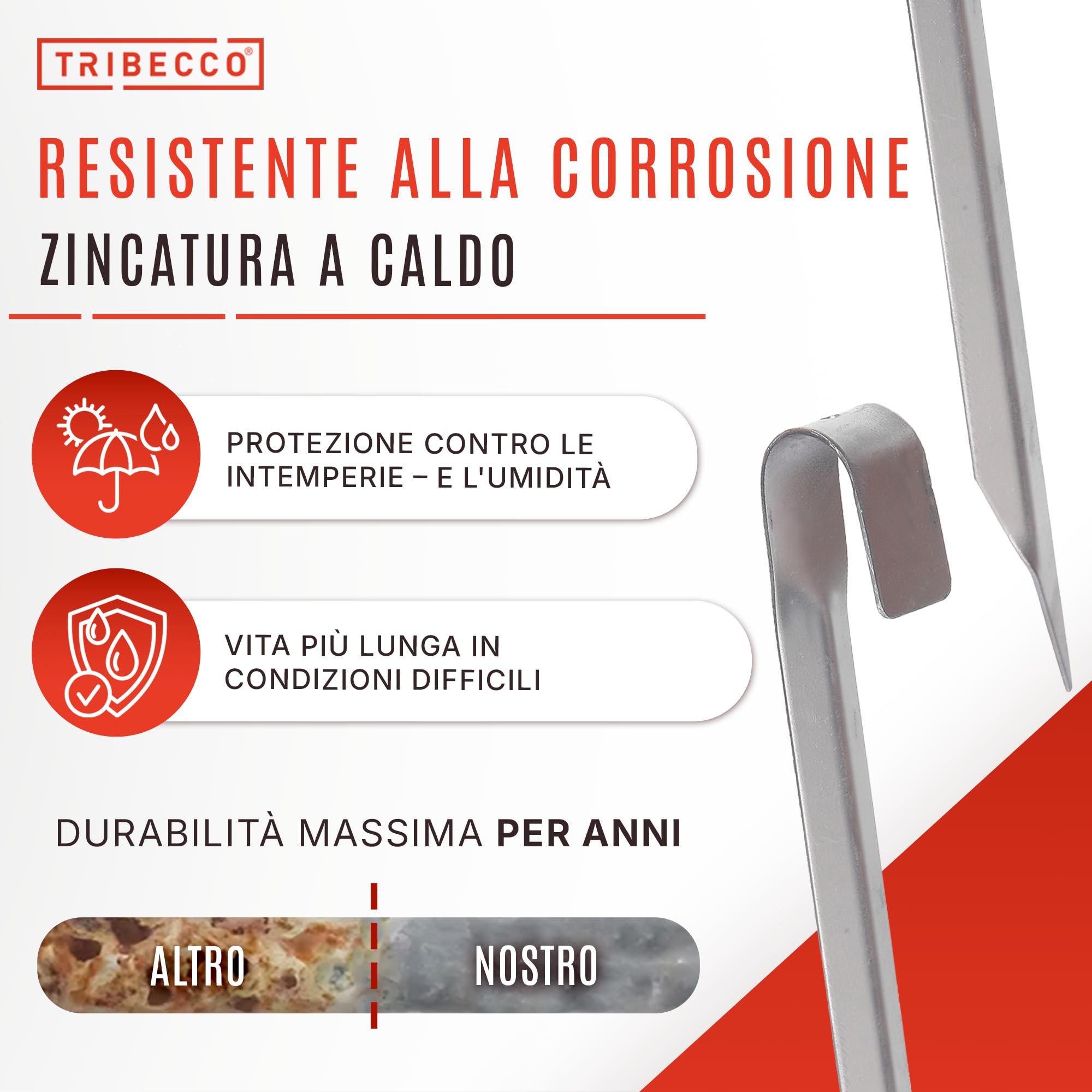 6 Ancoraggi A Terra 30cm Con Gancio A U - Per Trampolini, Tende E Teloni - Foto 8