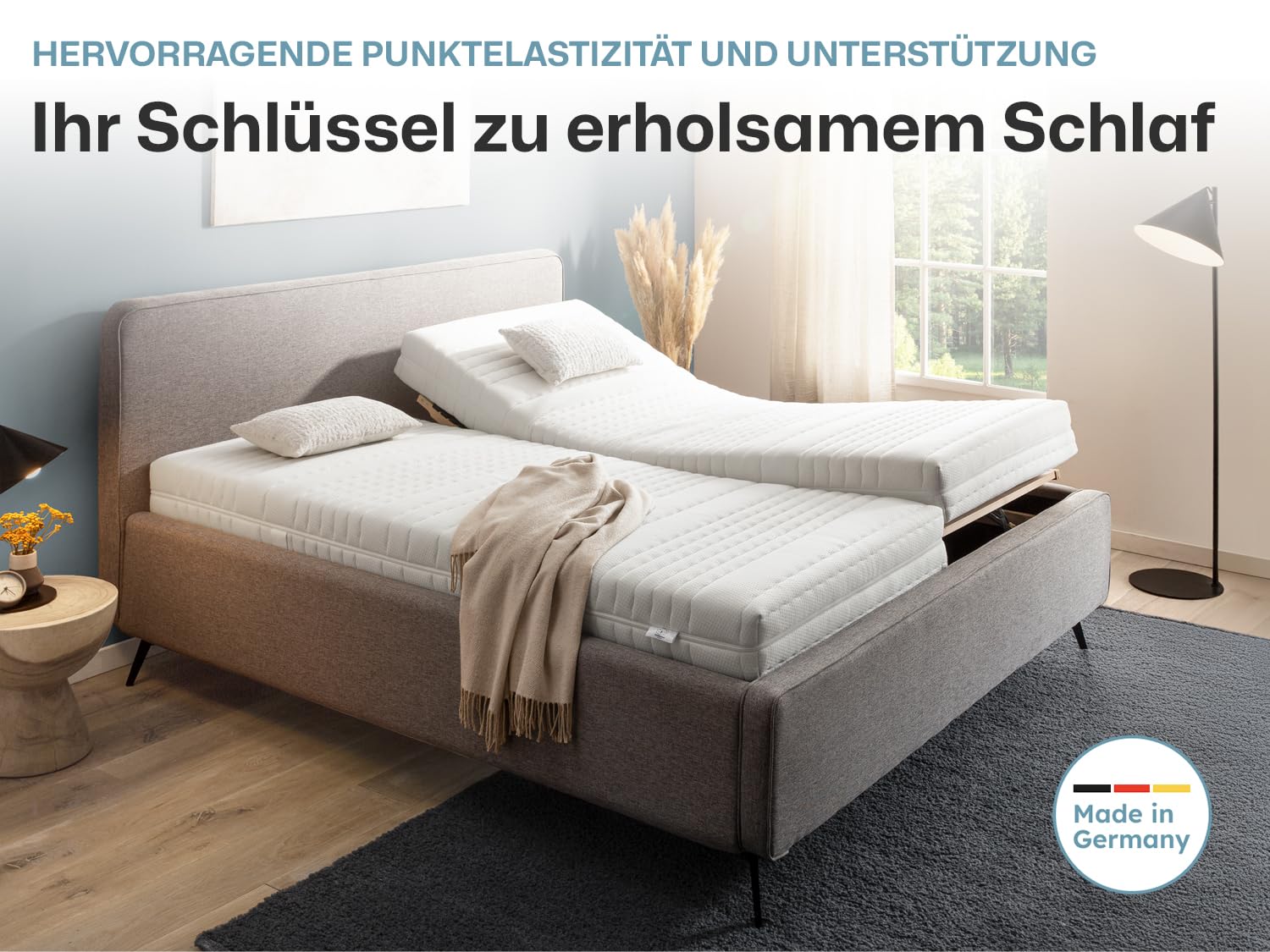 Ravensberger Matratzen Komfort-SAN® Härtegrad H2 (RG 50) 90 x 200 cm mit Baumwollbezug