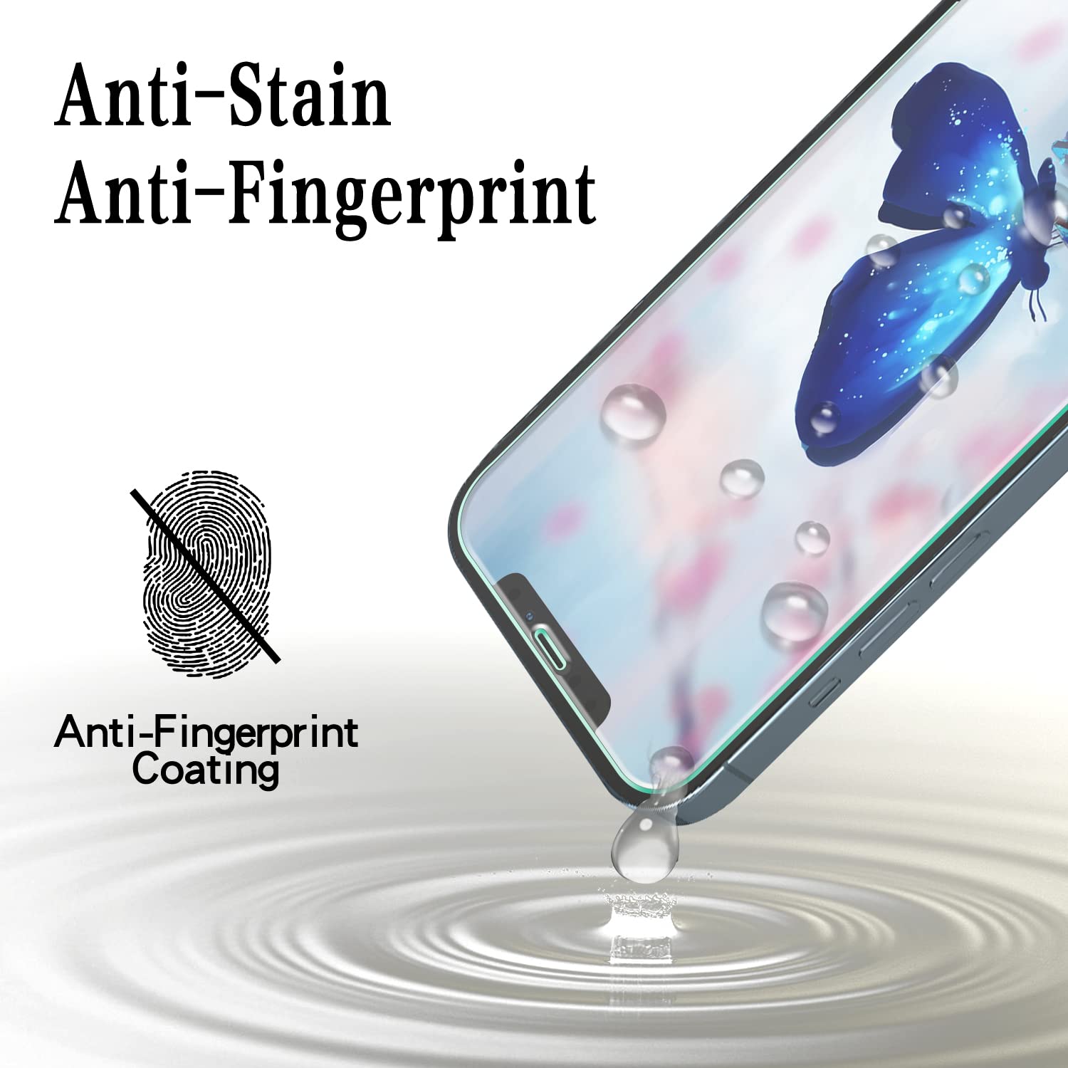 MAYtobe 2 Pezzi Vetro Temperato per iPhone 16, Pellicola Protettiva Antigraffio, Senza Bolle, Durezza 9H, Ultra Trasparente Protezione Schermo