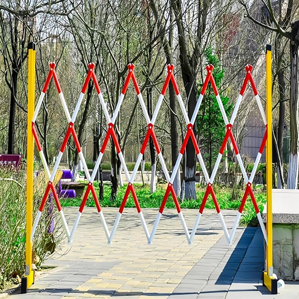 Rozszerzalna metalowa barykada z kółkami, regulowana bariera bezpieczeństwa dla elastycznej kontroli ruchu i ostrzeżenia o budowie