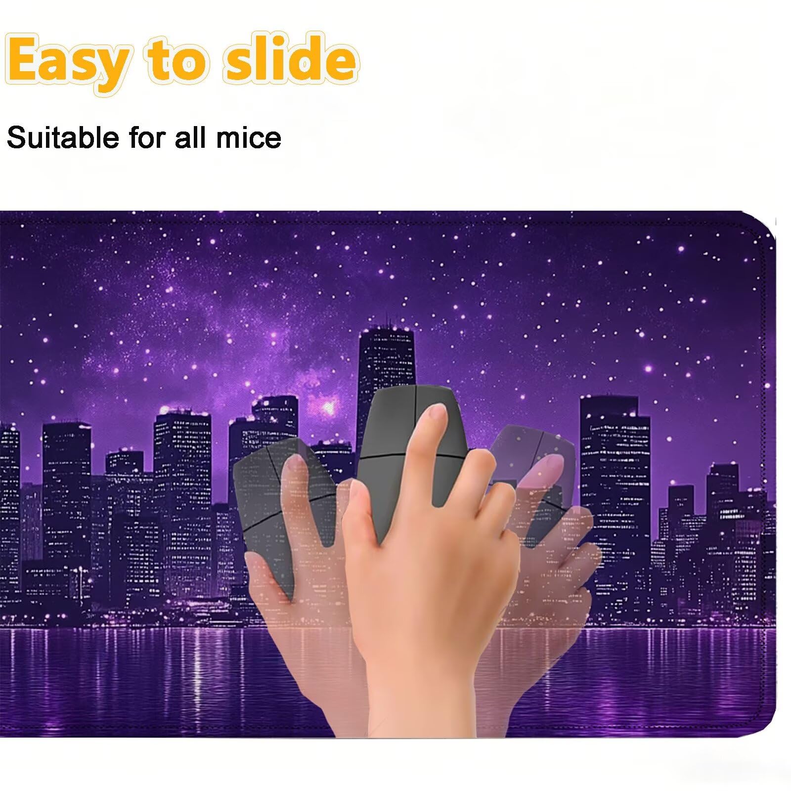 Tappetino Mouse 900x450mm | Superficie Ultra-Liscia | Viola 0-z698