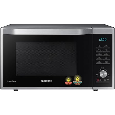 Samsung 32L, Slim Fry, Convection Microwave Oven with Tandoor and Curd making(MC32A7035CT/TL, Stainless Steel, 10 Yr warranty)