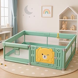 Metreno180 * 200cm Playpen for Babies Upto 5 Year Baby Play Area Indoor Setup Portable Home with Balls Babies Play Pen Pla...