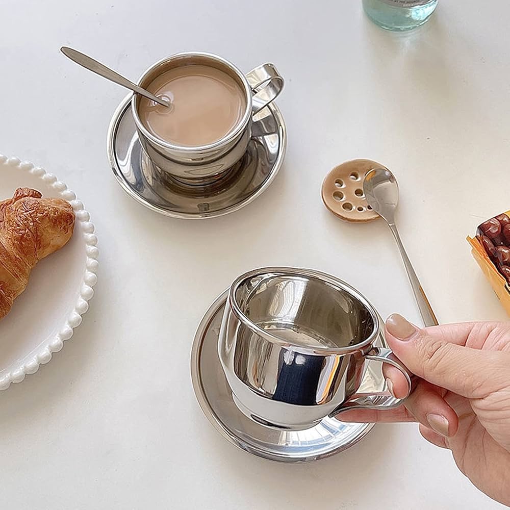 Tasse à Café Latte épais Tasse à Mesurer En Acier Inoxydable 304 Tasse