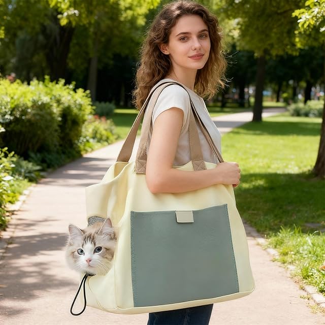 Foto 7 de 7 de Bolso Bandolera para Mascotas, Bolsa de Transporte para Gatos, Transportin para Perros Pequeños