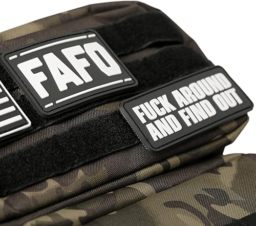 Miniatura 8 de FAFO Parche de PVC  2 piezas de parches para follar y averiguar, divertido parche táctico, parche de gancho y bucle de moral militar para mochilas,