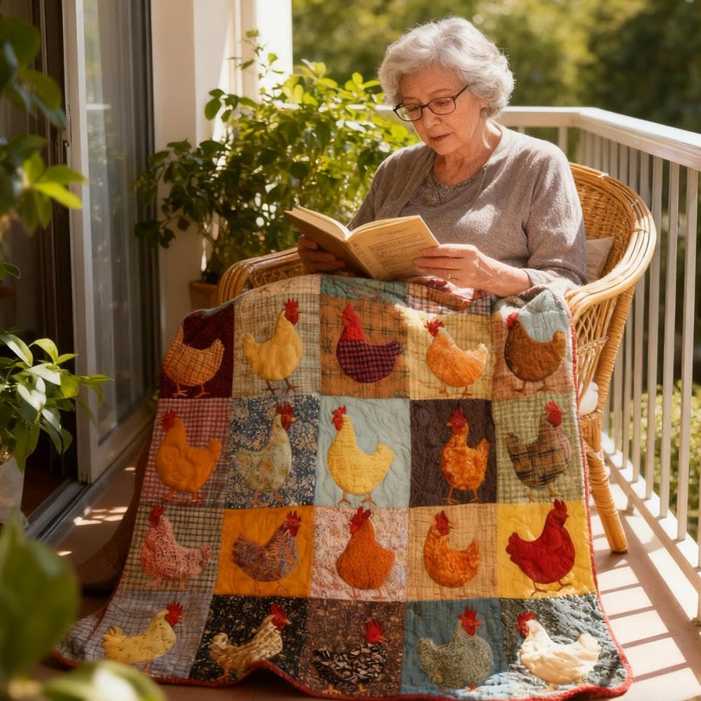 Überwurfdecke mit Hühner-Motiv, Vintage-Hahn-Druck, Decke für Erwachsene, Frauen, Kinder, dekorative Überwurfdecken, gemütlich, weiche Plüschdecken für Couch, Bett, Sofa, warmes Bauernhaus-Geschenk