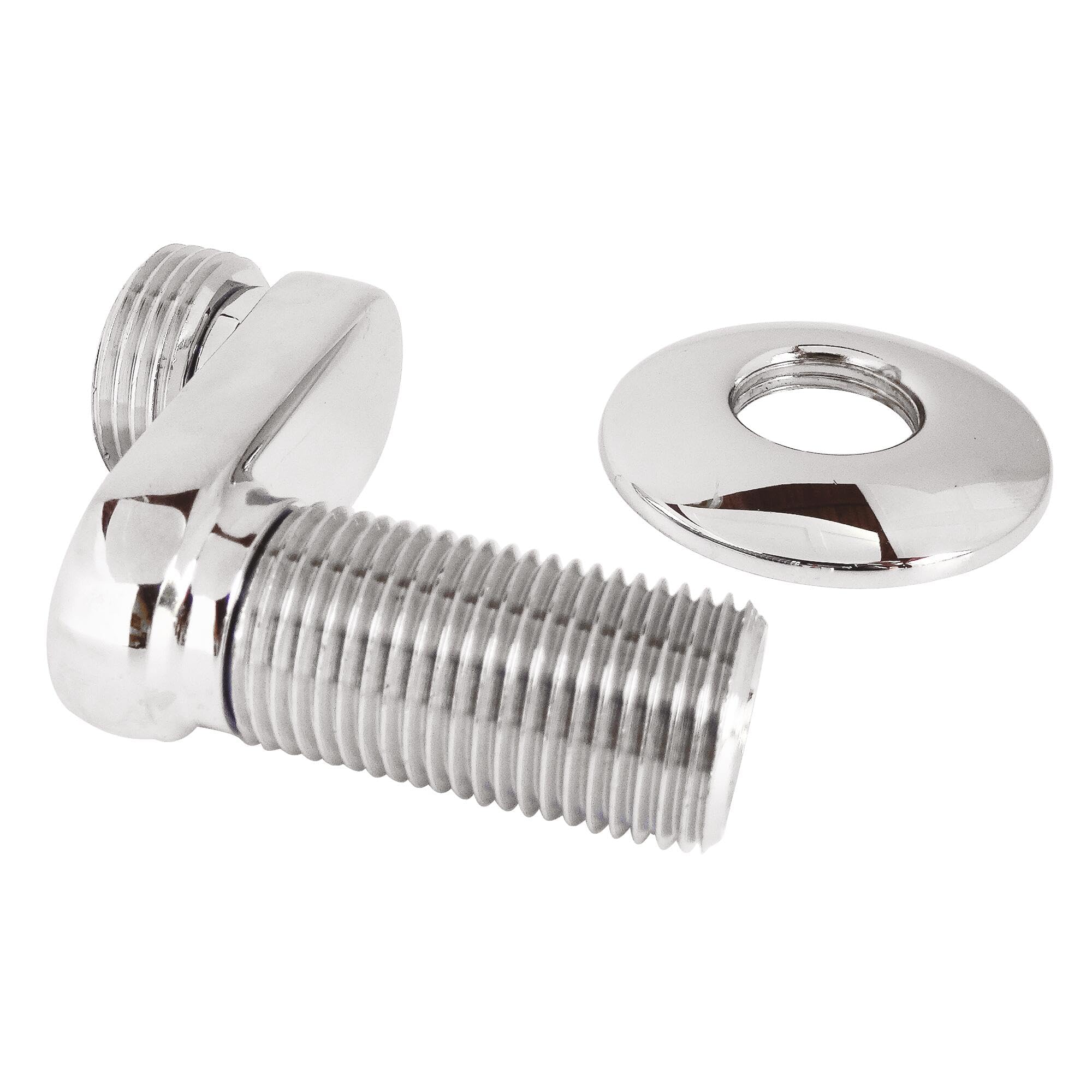 SOMATHERM FOR YOU - Przyłącze ścienne z chromem do mimośrodowego rowka 32 mm - M12 / M20-17/27 - z rozetą 22 mm