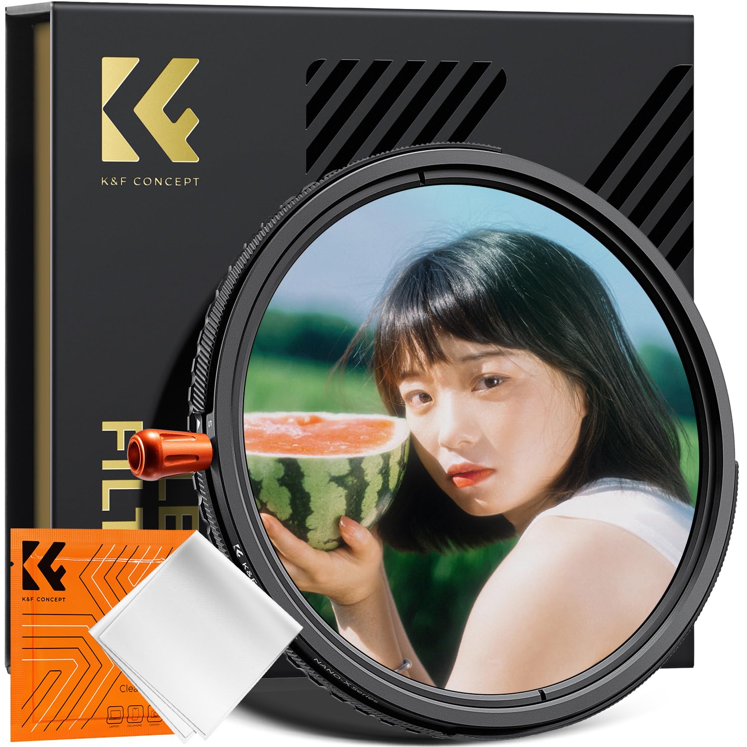 K&F Concept 82mm ND2-32 & CPL & 1/4 Black Mist, 3 in 1 Multi-Function Filter, Dimming Effect, Polarizing Effect, Soft Effect, Variable ND Filter, PL Filter, Soft Filter, Waterproof, Stain Resistant,