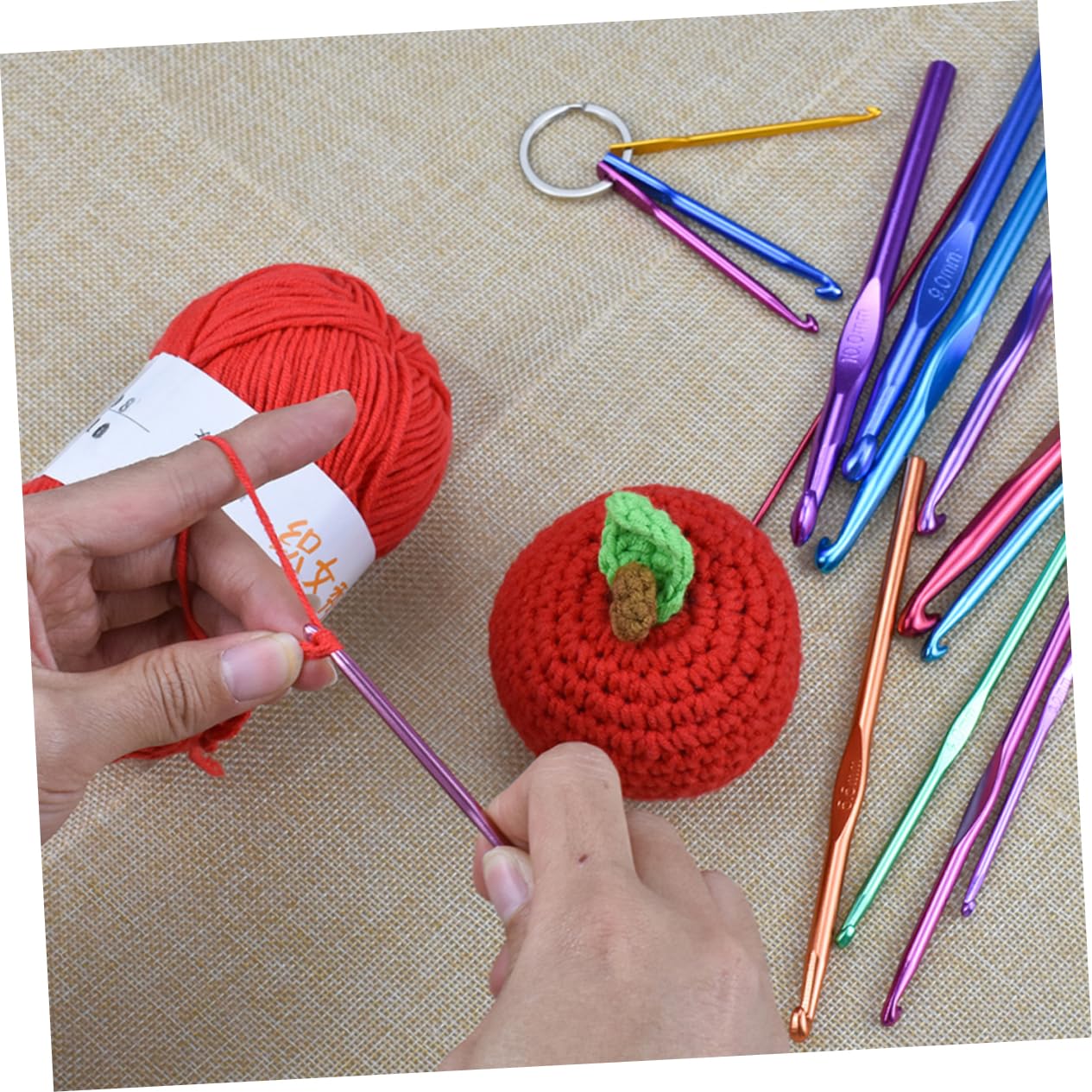 Angoily 1 Juego Kit Completo de Herramientas de Tejer Crochet y Bolsa de Almacenamiento Accesorios para Tejer Suéteres y Bufandas para Principiantes y Amantes del Crochet