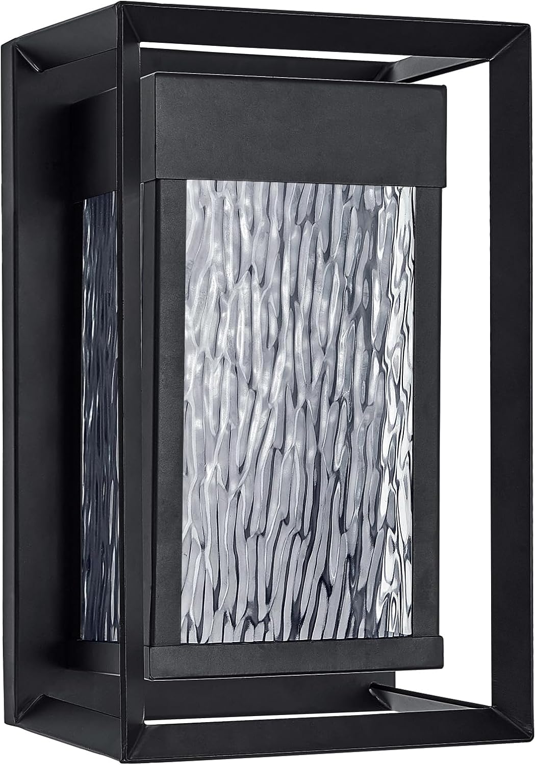Design House Hartbrook Outdoor Integrated LED Wall Light with Clear Glass for Porch Entryway Patio, Matte Black, 589226-BLK