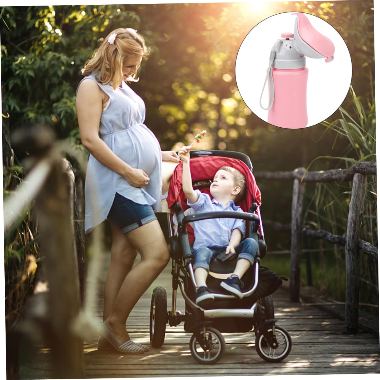 KOMBIUDA Practical Car Potty for Boys and Girls Portable Travel Toilet Boy Girl's Urinal Bottle Cartoon Shape Design