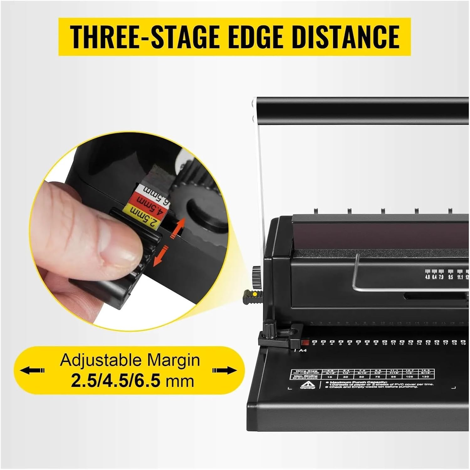 製本機、 34穴手動コイル製本機製本機スパイラルコイル紙パンチャーワイヤーパンチングバインダーインサートA4用紙 学校、工場