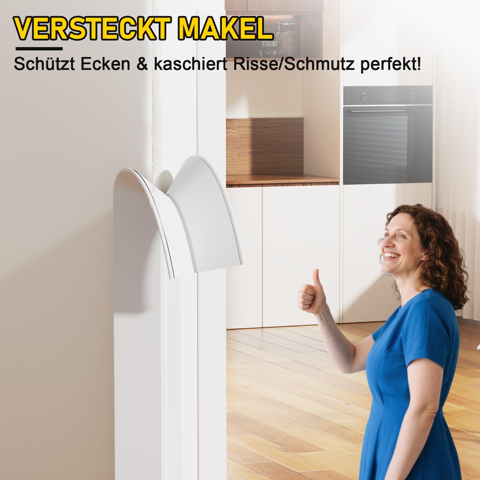 Selbstklebende Winkelprofile 4m Weiß - Flexible Kantenschutzleisten Für Wände & Ecken