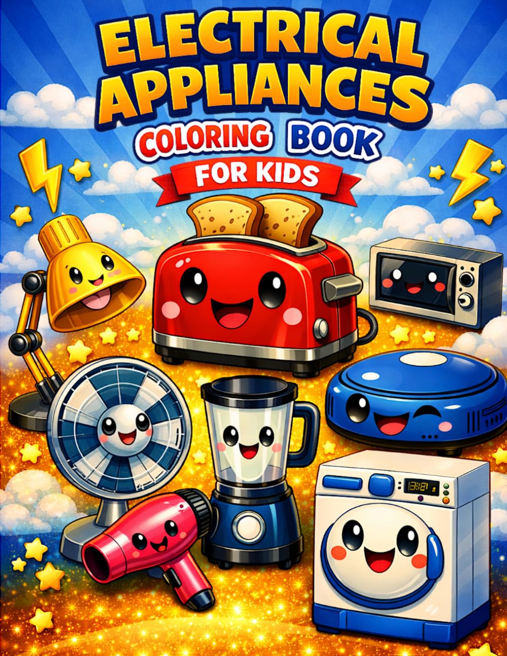 Electrical Appliances Coloring Book for Kids: Home Appliances Made Fun — Bold, Simple Illustrations for Kids to Enjoy