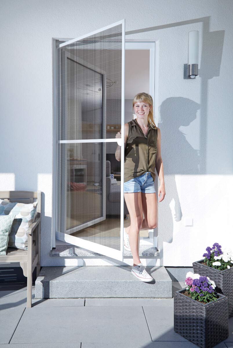 Zanzariera Per Porta Schellenberg 140x240 Cm, Antracite, Adesiva E Riutilizzabile, Perfetta Per Finestre E Porte - Foto 9