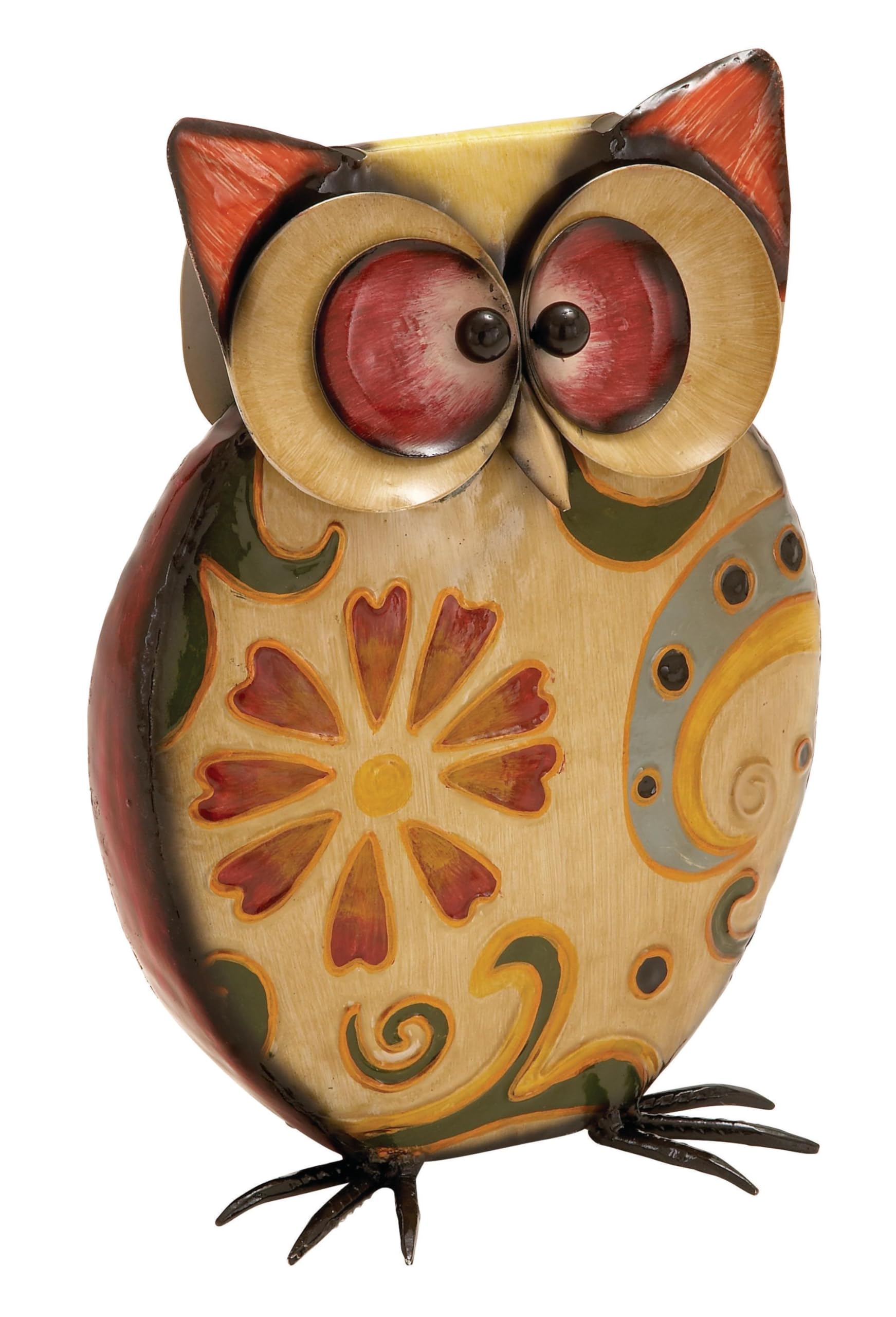 Deco 79 Metal Owl, 11-Inch by 8-Inch