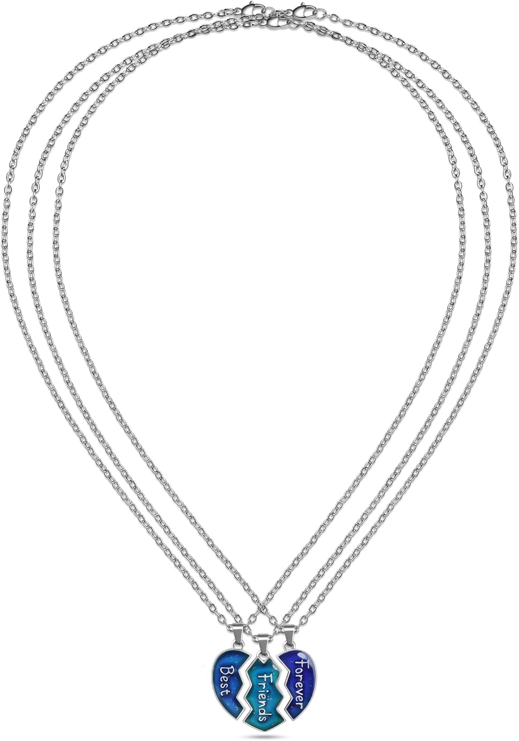 FM FM42 Temperature Sensing Color Changing Pendant Necklace with 19.29" Stainless Steel Rolo Chain