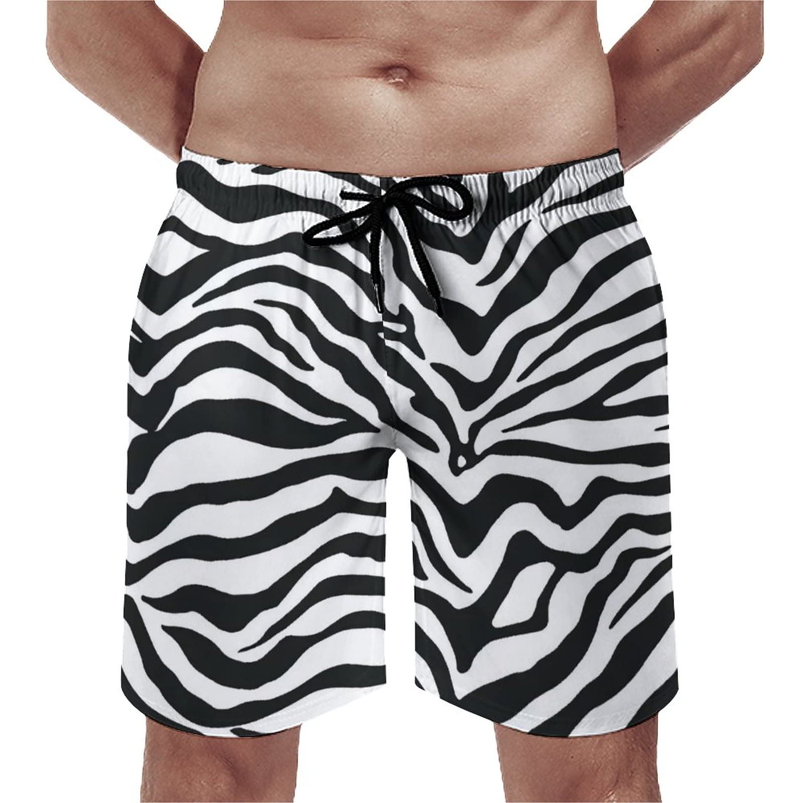 Amazon.co.jp: ショートパンツ ゼブラ柄 ビーチパンツ メンズ ジム用 