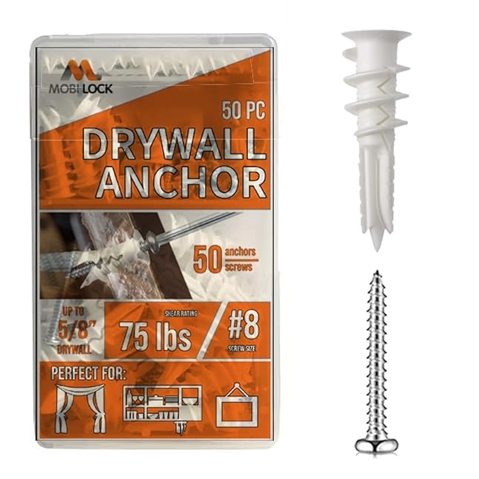 Self-Drilling Drywall Anchors with Philips Pan Head Screws - Mobi Lock