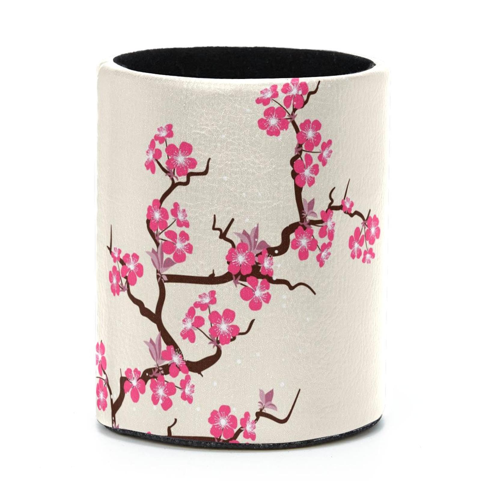 EXEND Pencil Holders Cherry Blossom Flowers Makeup Brushes Holder Pen Cup Desktop Round Organizers