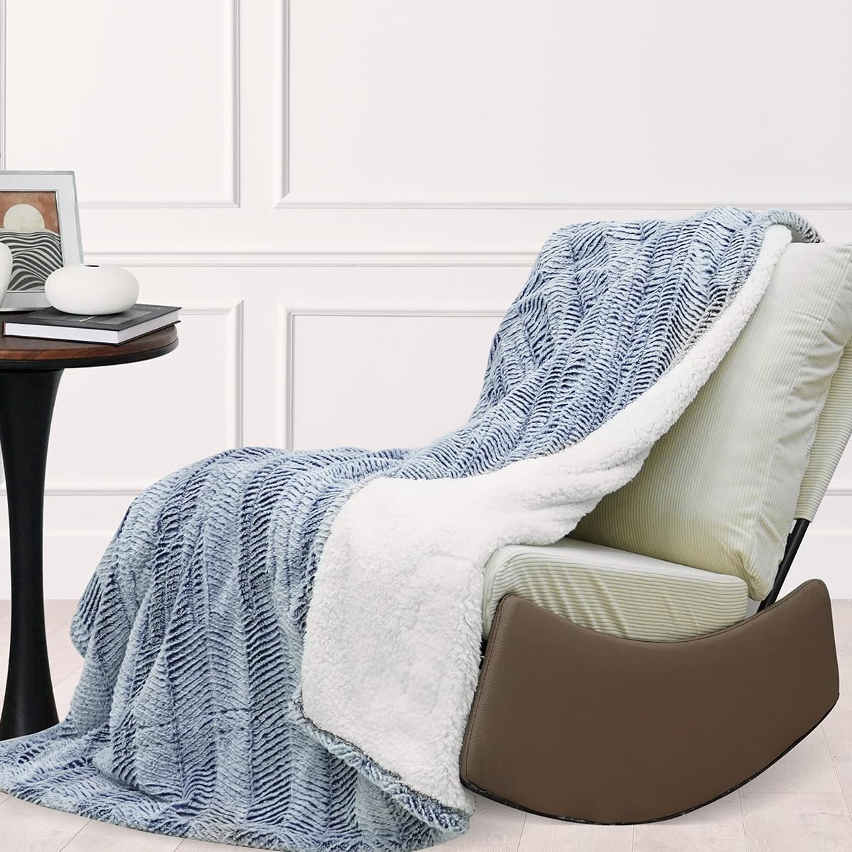 Heated Blanket Electric Blanket 50" x 60" - Cozy Soft Heated Throw with 5 Heating Levels & 3 Hours Auto Off,Machine Washable,ETL & FCC Certification(Frosty Blue) - Image 6