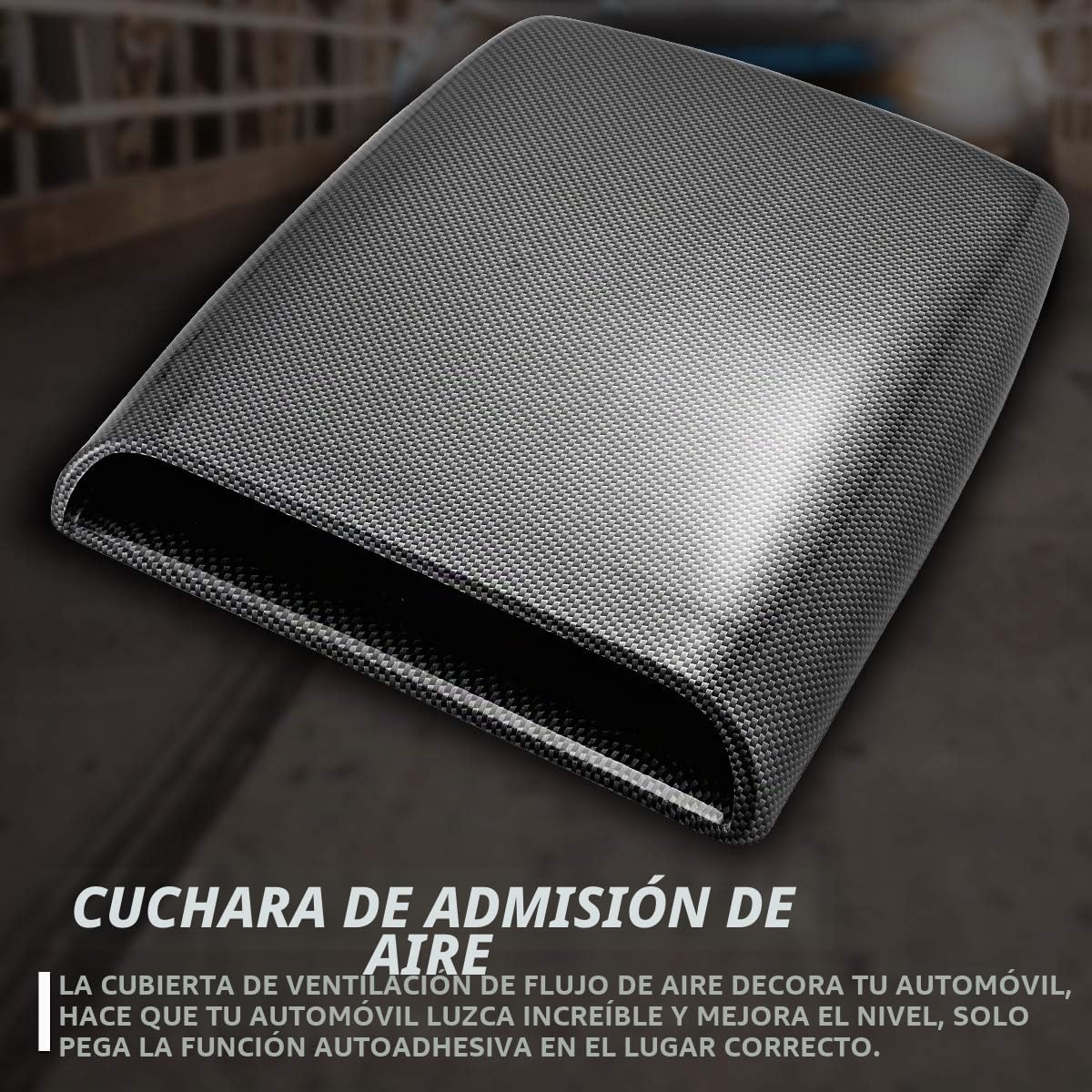 KATUR - Toma de aire decorativa para el capó del coche, ajuste universal