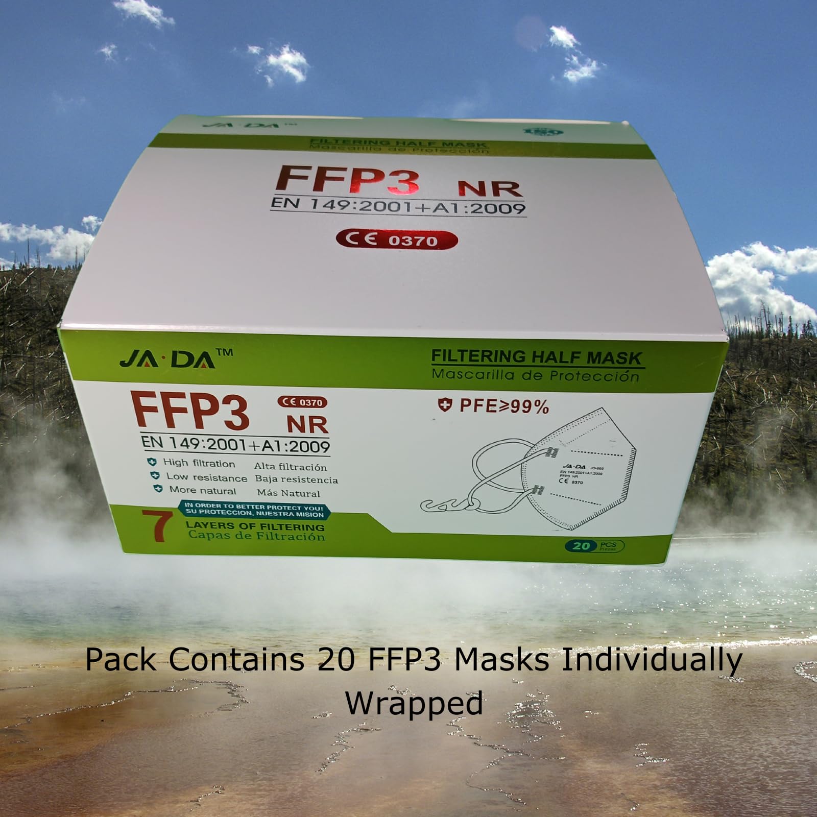 Spanner In The Works FFP3 Face Masks UK Certified EN149 Pack of 20 - Image 3