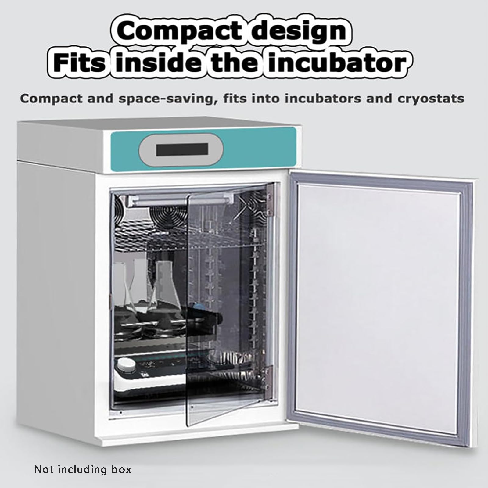 MObyat Agitador Digital para Utensilios de Laboratorio, con Modo Continuo o Temporizador, Velocidad Ajustable de 40 a 200 RPM, Carga máxima de 2 kg, palé de 250 x 250 mm, para Laboratorios