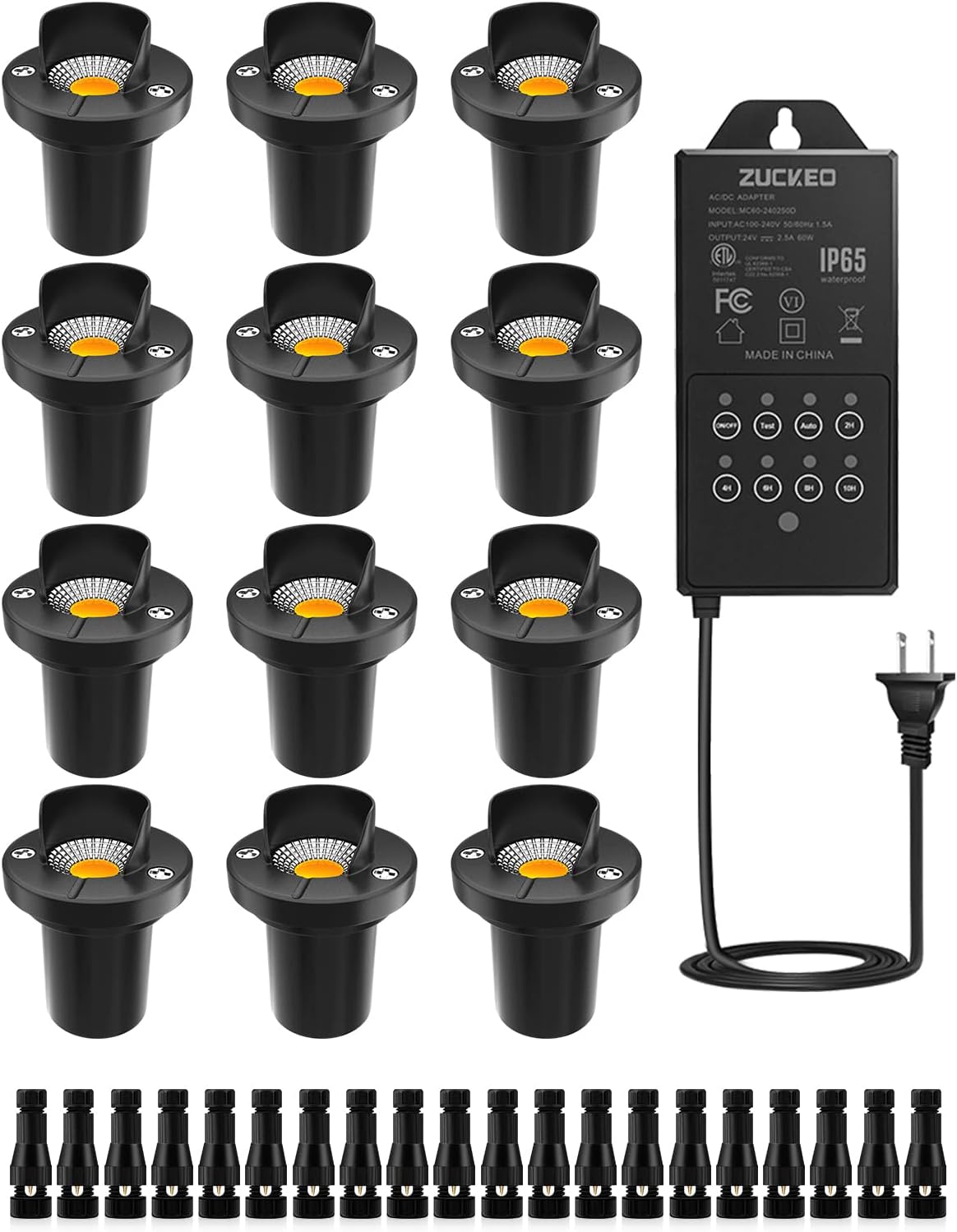 ZUCKEO 5W Low Voltage Landscape Lights with Timer Transformer, 12V24V