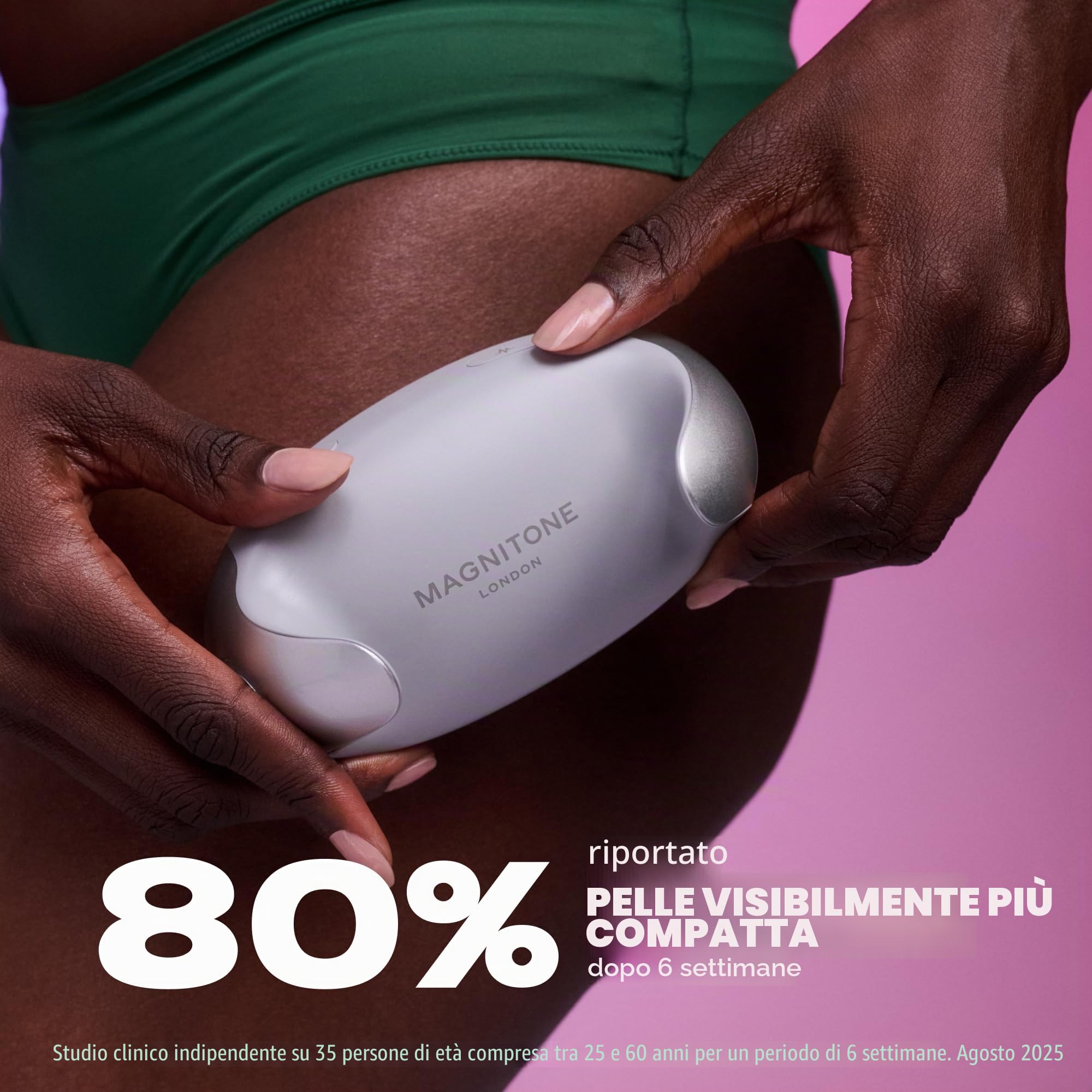 Magnitone Diablo Pro Apparecchio per la Scultura Integrale del Corpo – Microcorrente EMS, Radiofrequenza e Massaggio – 3 Livelli di Intensità – Senza Fili, Portatile, Batteria da 70 Min – per Gambe