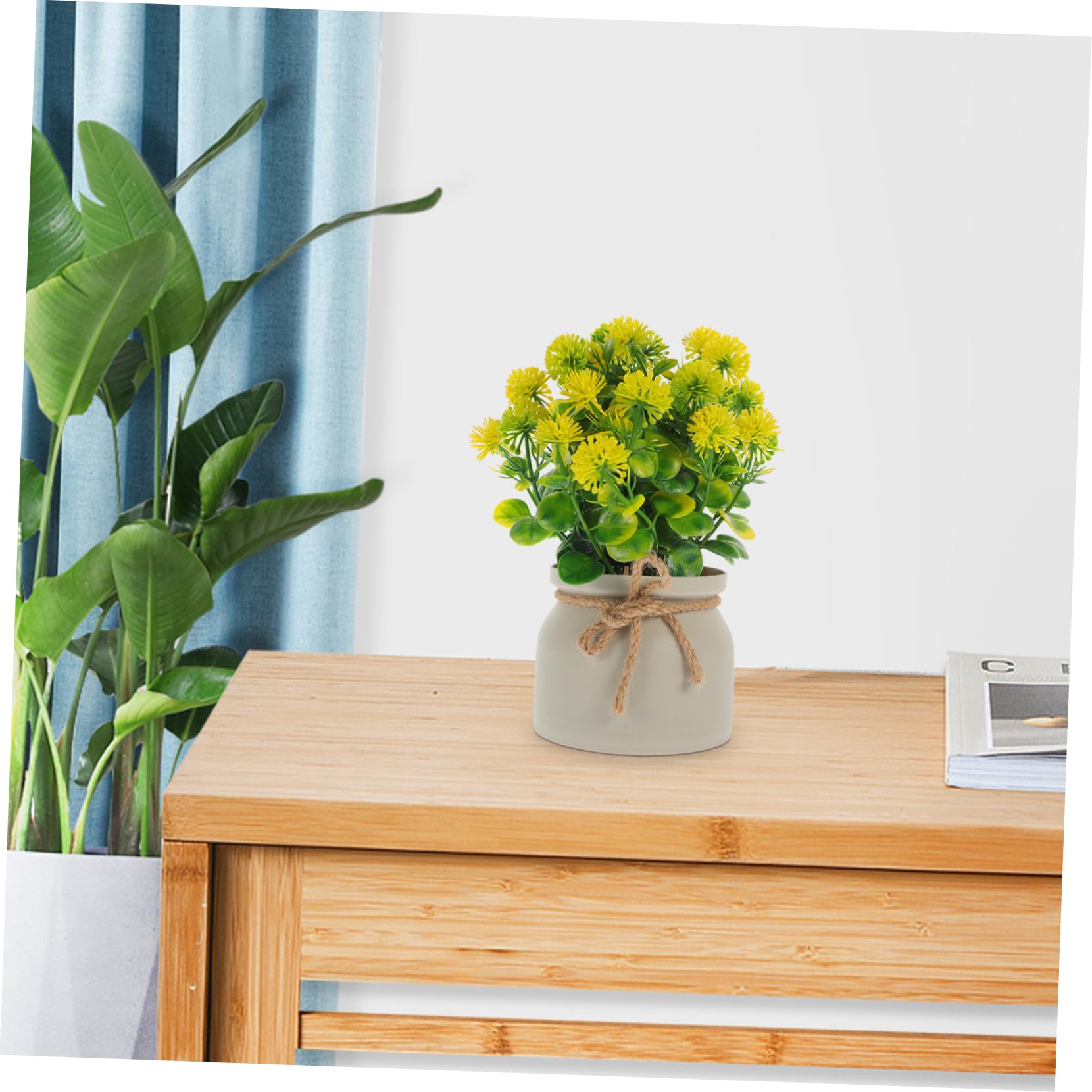ABOOFAN 3st Löwenzahn Kleiner Bonsai Anlage Lebensechter Kleiner Bonsai Simulation Topfblume Kunstblumen Im Topf Gefälschte s Kleine -verzierung Kunststoff Büro Pflanze Zubehör