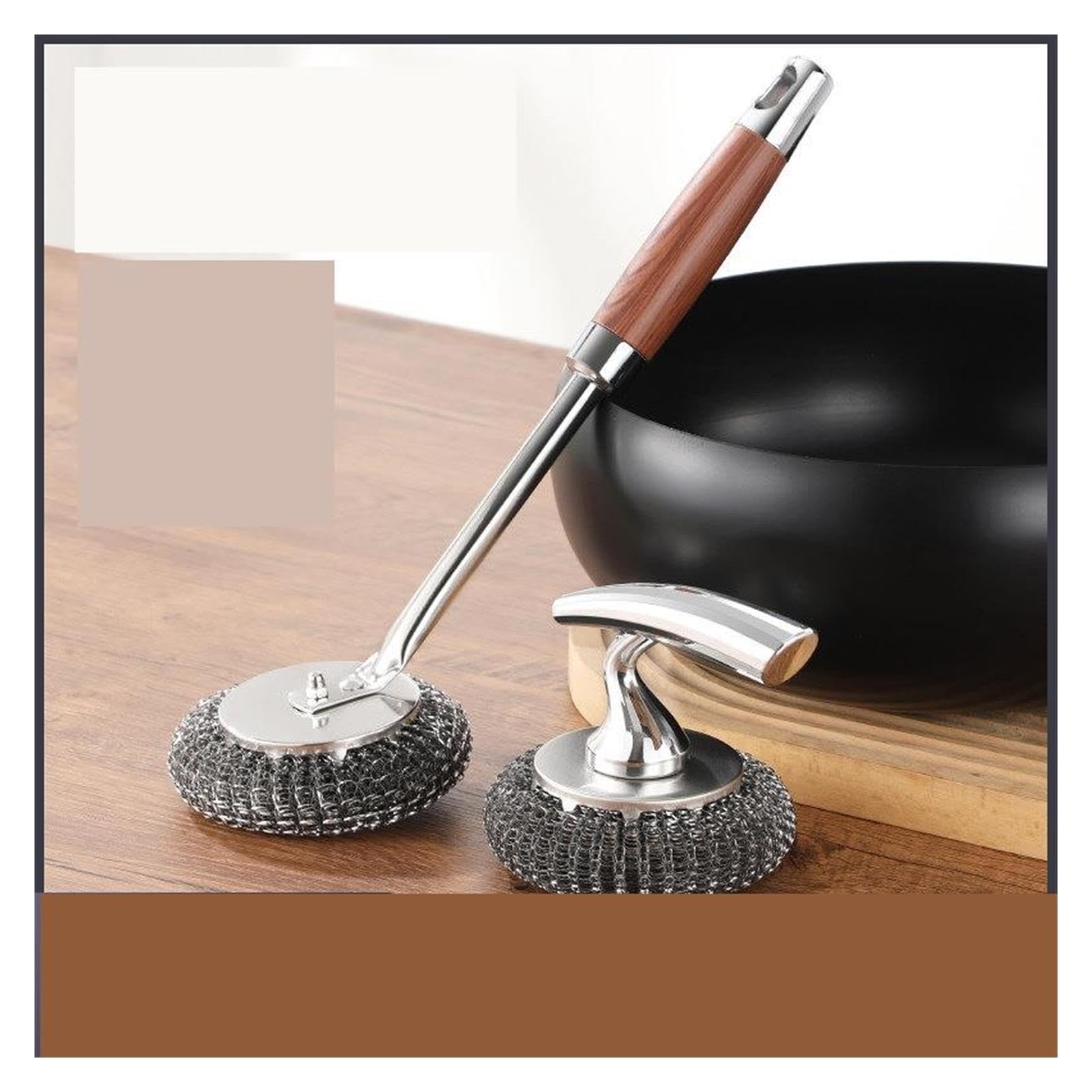 2pcs Extra Thick Stainless Steel Pot Brush pour Cuisine