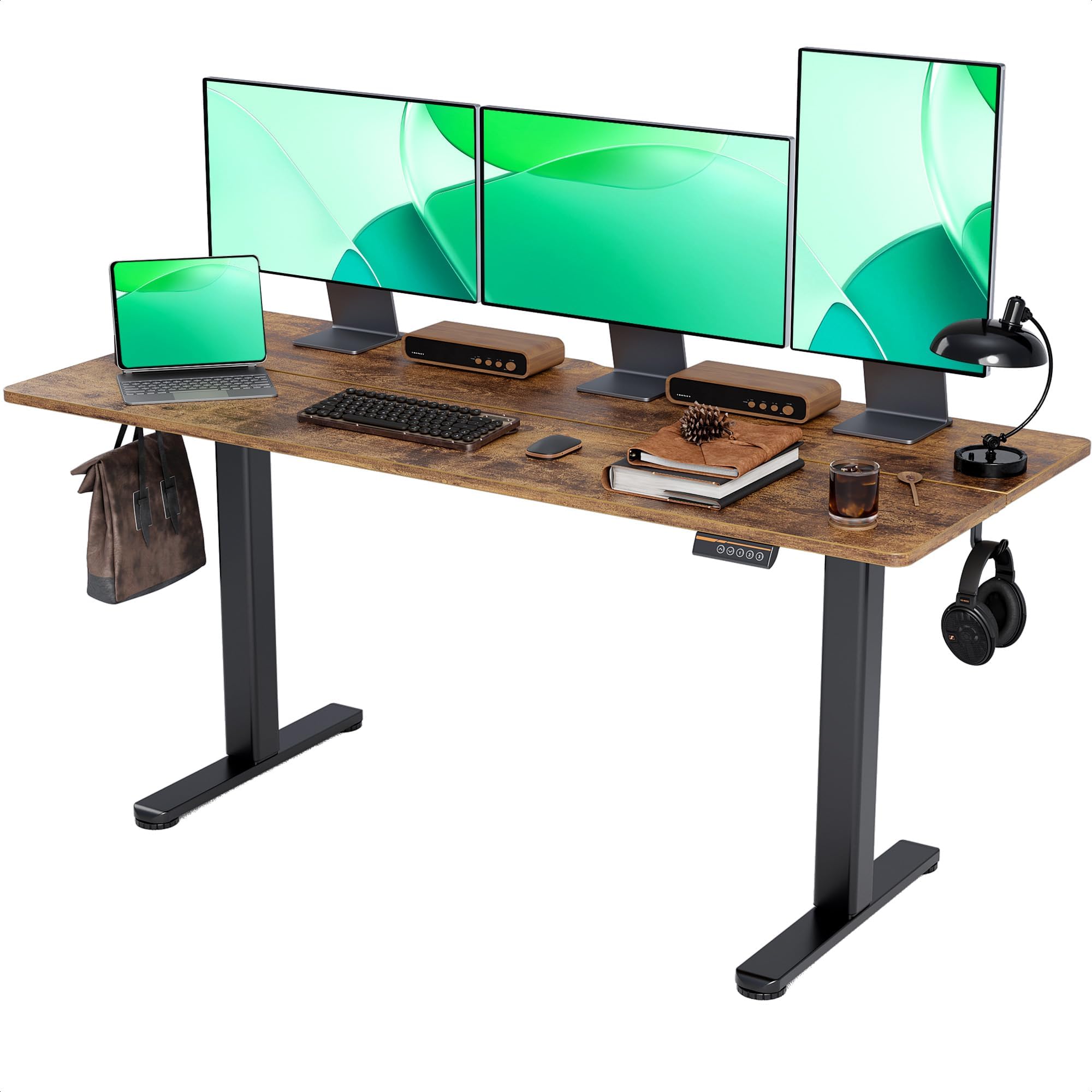 Laptop Table Foldable and Portable – Multifunctional Lap Desk for Bed, Couch, or Floor | Adjustable and Lightweight Laptop Desk Table (Rustic Brown, 63)