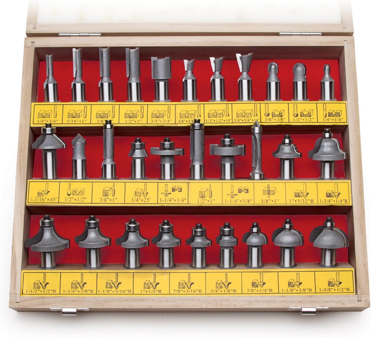 MLCS 8369 1/2-Inch shank Carbide-tipped Router Bit Set, 30-Piece