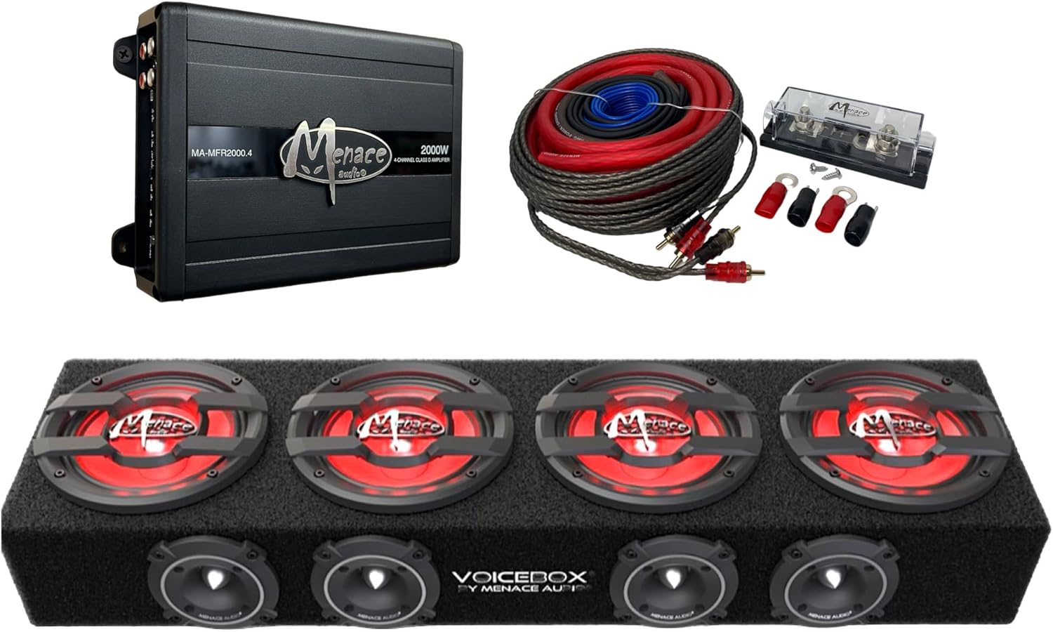 MENACE AUDIO® VOICEBOX® Car Audio Midrange Enclosure 4 x 6.