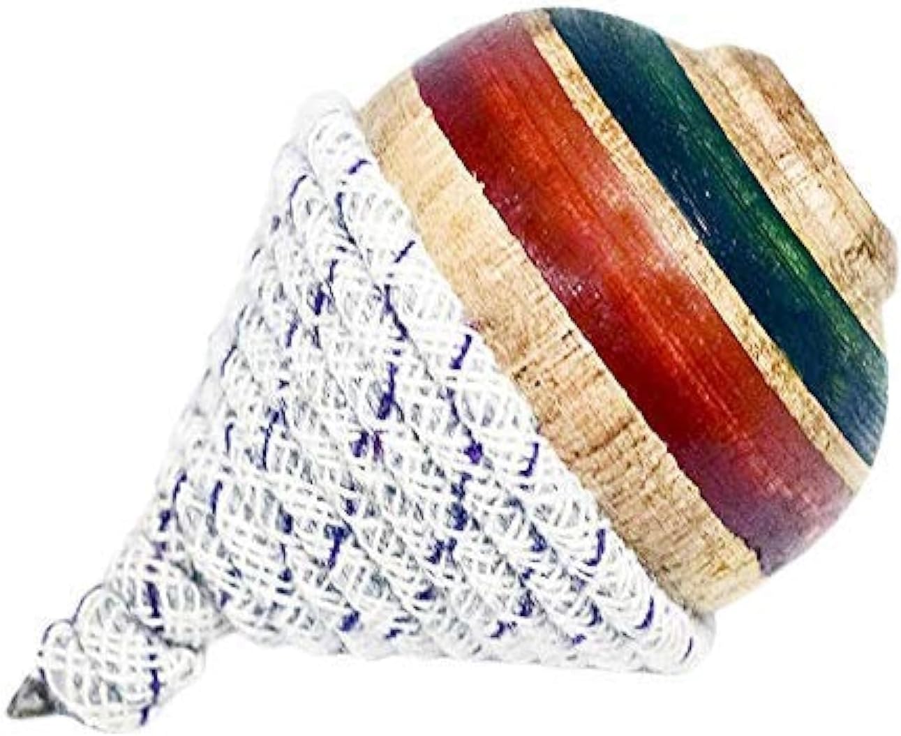 SSKR Traditional Wooden Spinning Tops Bongaram/Buguri/Lattoo/Bhavra/Bambaram with Long String - Pack of 2