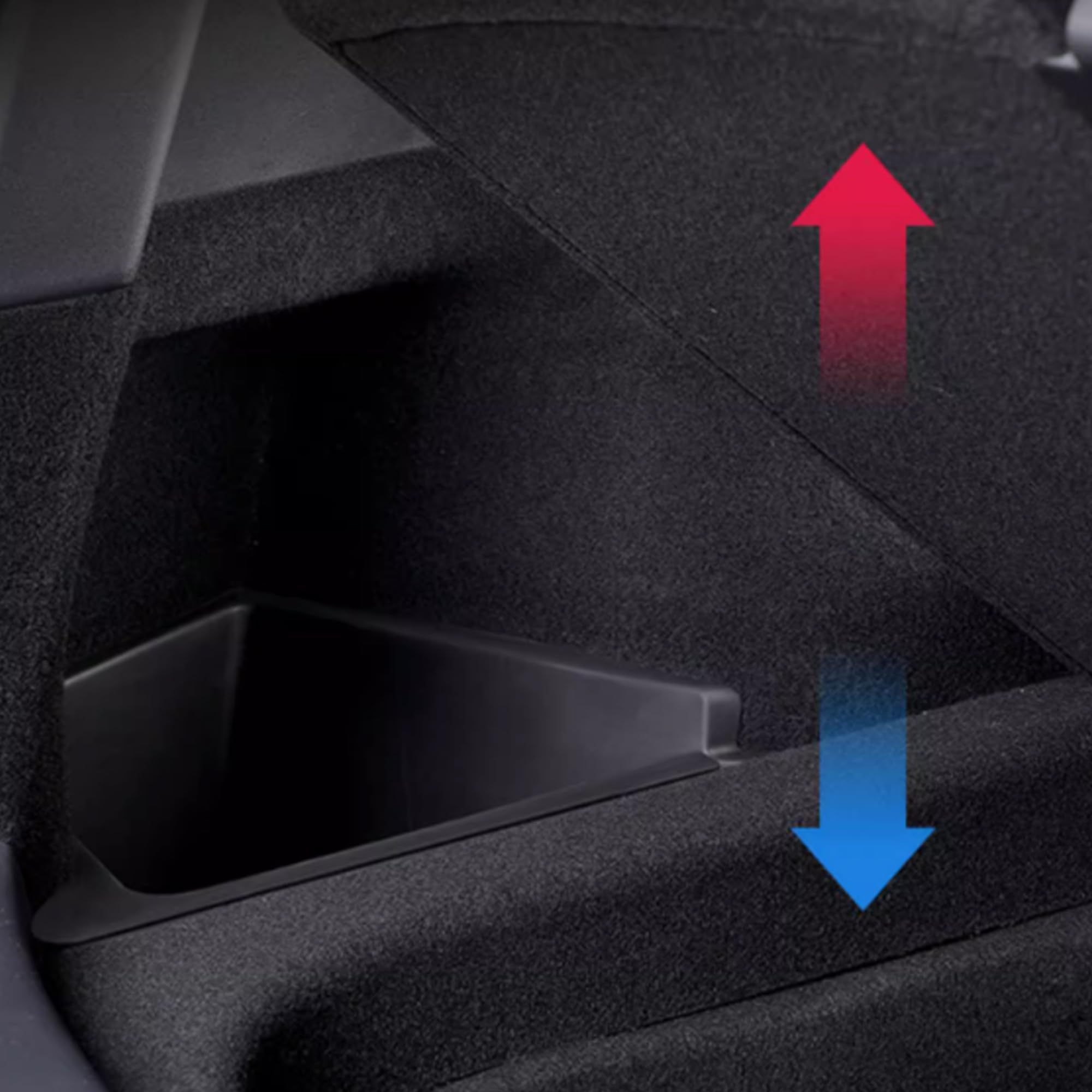 Maletero Organizador para Tesla Model Y 2020-2024 Impermeable Maletero Trasero Caja de Almacenamiento Lateral con Labio Alfombrado Accesorios de Interior (Fabricado en Berlín-2 Unidades)